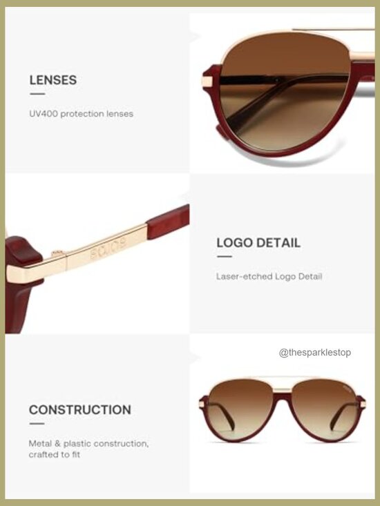 Retro Oversized Polarized Aviator Sunglasses for Women Men main image 4